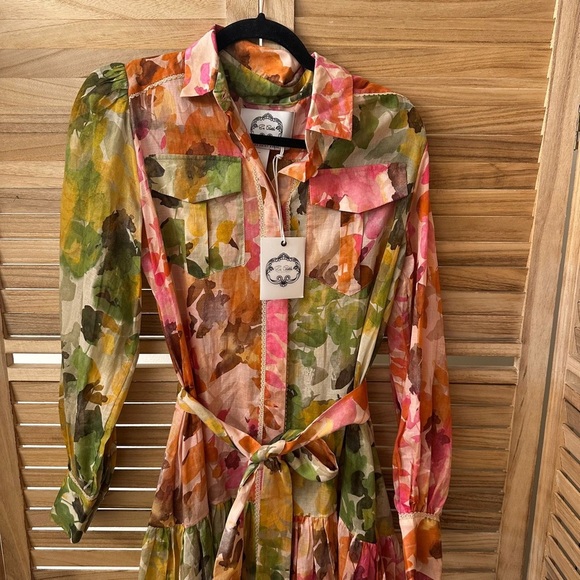 NEW NWT Evi Grintela Isla Belted Maxi Dress Size S - Picture 7 of 11